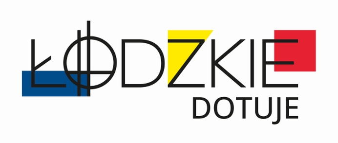 Logotyp Województwa Łódzkiego - Łódzkie dotuje. 
