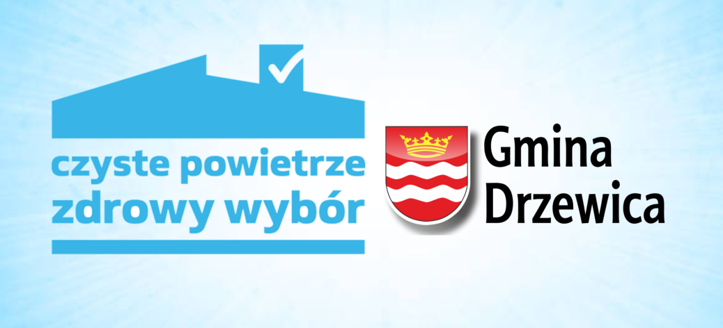 Logo Czystego Powietrza i Herb Gminy Drzewica