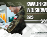 Na zdjęciu dwóch mężczyzn oraz napis Kwalifikacja Wojskowa 2026