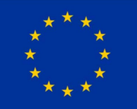 Logo Funduszy Europejskich na niebieskim tle 12 żółtych gwiazdek