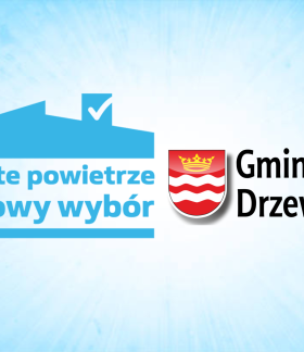 Logo Czystego Powietrza i Herb Gminy Drzewica