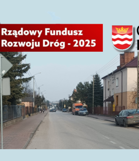 Zdjęcie przedstawiające ul. Braci Kobylańskich w Drzewicy, która będzie przebudowana dzięki pozyskaniu dofinansowania ze środków Rządowego Funduszu Rozwoju Dróg 