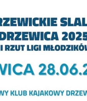 - Grafika z nazwą, terminem i miejscem regat oraz logotypami Gminy Drzewica i LKK Drzewica