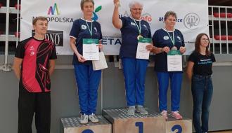 Podium kobiet w kategorii powyżej 68 lat (gra singlowa) w całości obsadzone przez reprezentantki UTW w Drzewicy