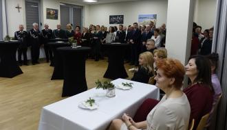 Uczestnicy uroczystości zebrani w sali konferencyjnej RCK