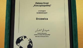 Plakieta Zielony Orzeł „Rzeczpospolitej” dla Drzewicy