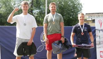 Trzech najlepszych kanadyjkarzy w kategorii open. Od lewej: Bartłomiej Reguła w zastępstwie Macieja Bartosa, zwycięzca Szymon Zawadzki, Marcin Kościukiewicz (KKK)
