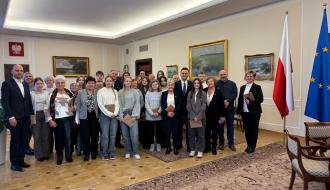 Drzewicka grupa wraz z Posłem Adrianem Witczakiem w Gabinecie Marszałka Sejmu