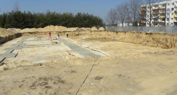 teren budowy, wykopy pod fundament Regionalnego Centrum Kultury
